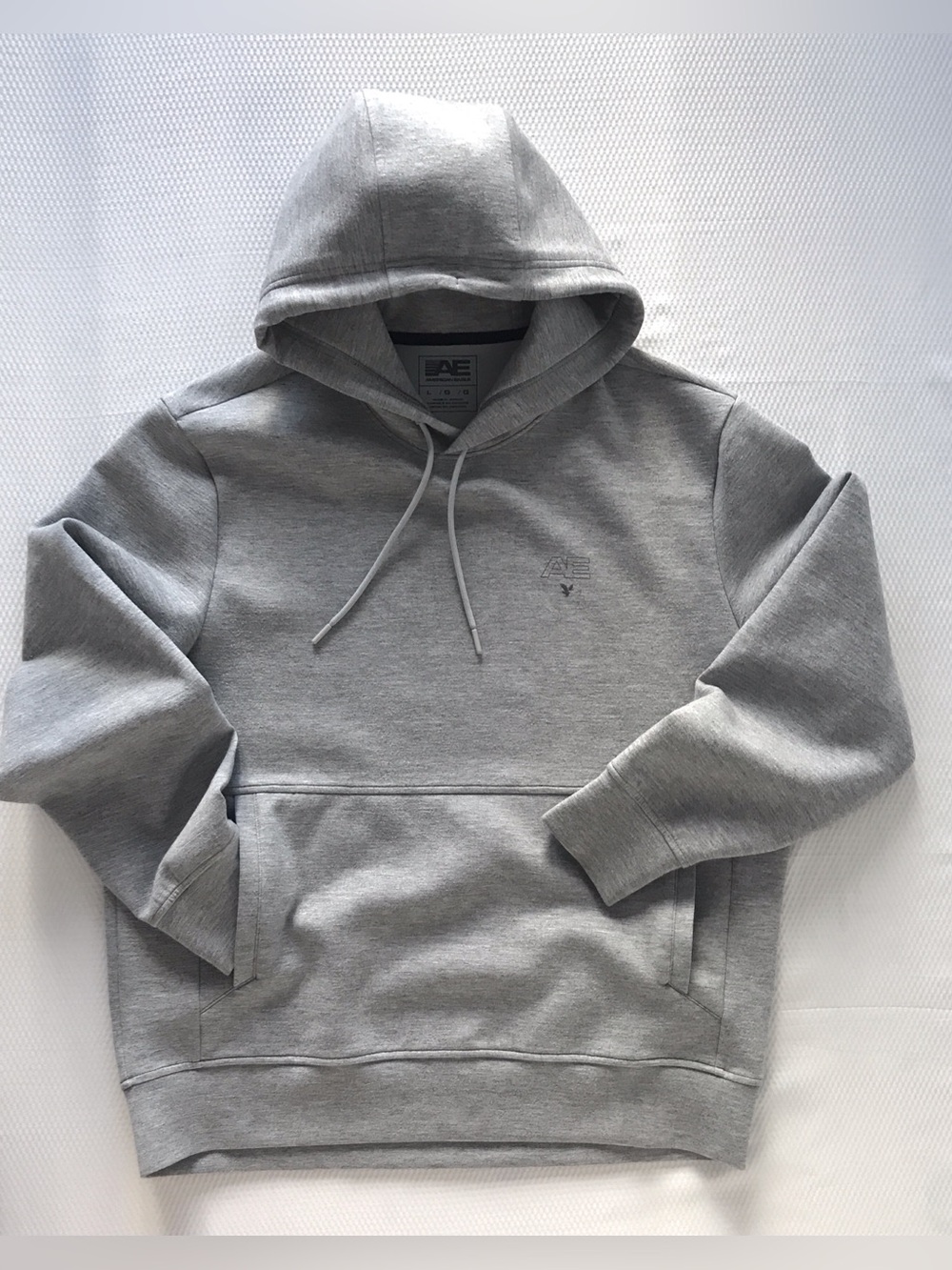 American Eagle Grey Tech Fleece Hoodie Large